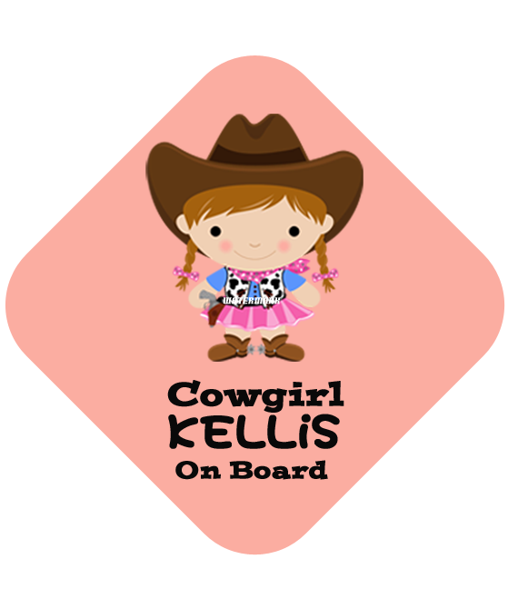 Cowgirl Car Sign