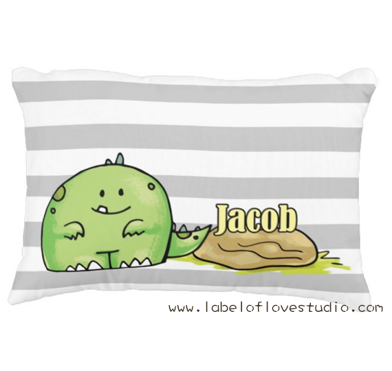 Cute Dino Personalized Pillow