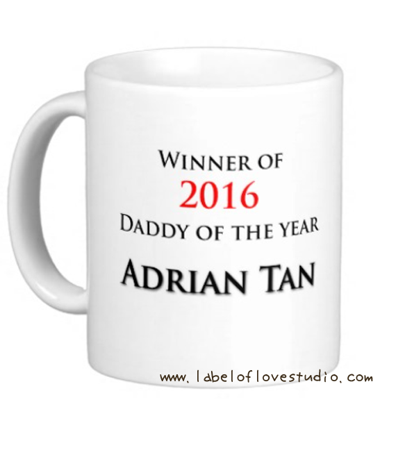 Dad of the Year Personalized Cup