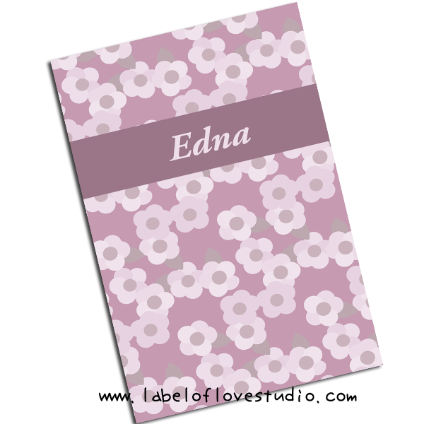 Flora in Purple Notebook