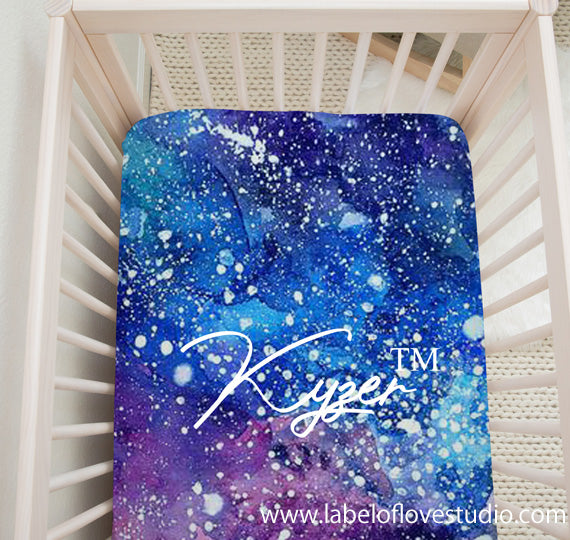 Starry Galaxy Crib Sheet