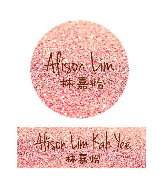 Glittery Love Iron On Labels-name-sticker-Singapore-school