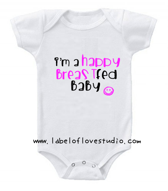 I'm a Happy Breastfed Baby Girl Romper