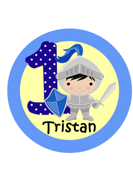 Knight Gallant with Age Birthday Label