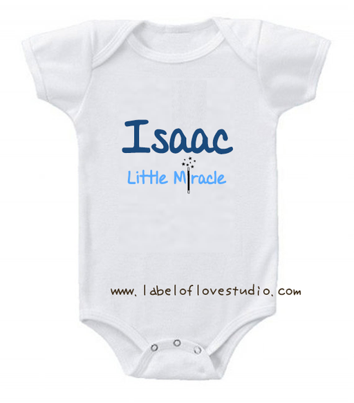 Personalized-Little Miracle (Boy) Romper/ Tee-christianity romper clothing
