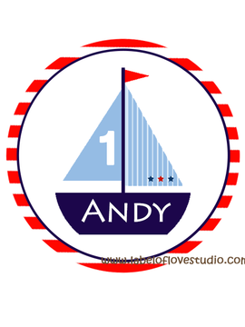 Nautical Birthday Labels