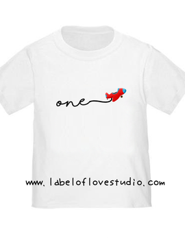 Flying High birthday Romper/ Tee