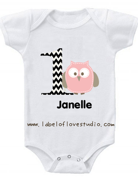 Owl First Birthday Romper/ Tee