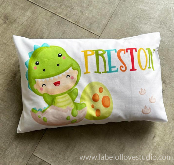 Party Dinosaur Personalized Pillow