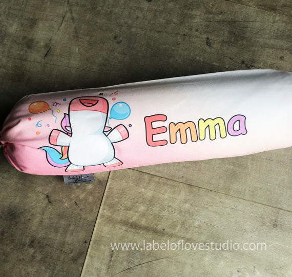 Party Unicorn Personalized Bolster