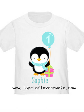Penguin Birthday Romper/ Tee