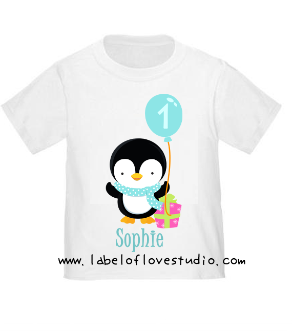 Penguin Birthday Romper/ Tee
