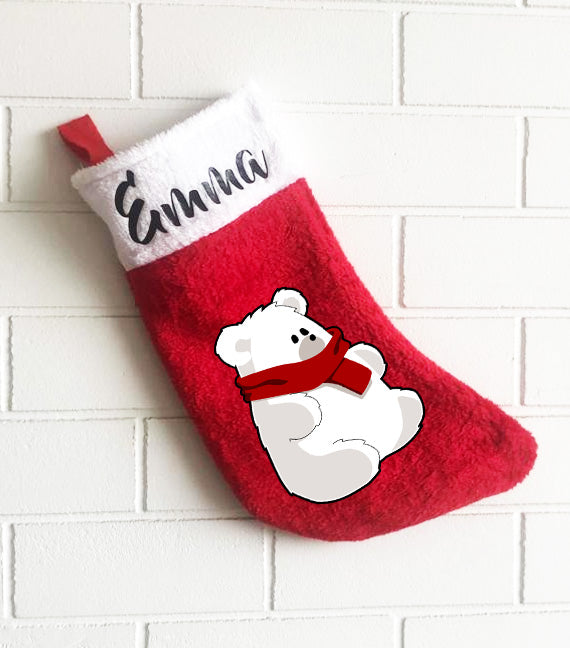 Personalised Christmas Stocking - Polar Bear