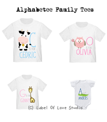 Personalized-Alphabetee Family Tees-with name Singapore