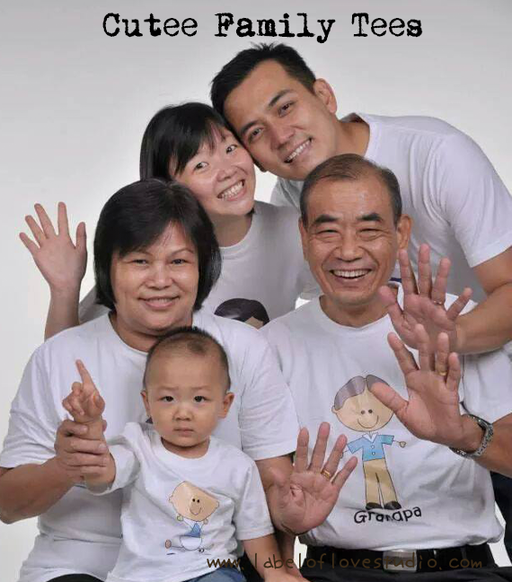 Personalized-Cutee Family Tees-with name Singapore
