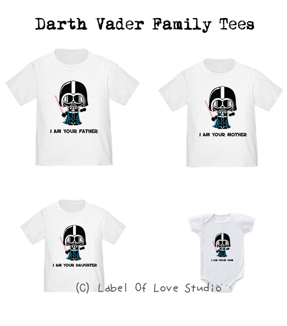 Personalized-Darth Vader Family Tees-with name Singapore
