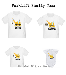 Personalized-Forklift Family Tees-with name Singapore