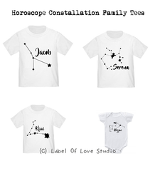 Glittery Constellation Family Tees