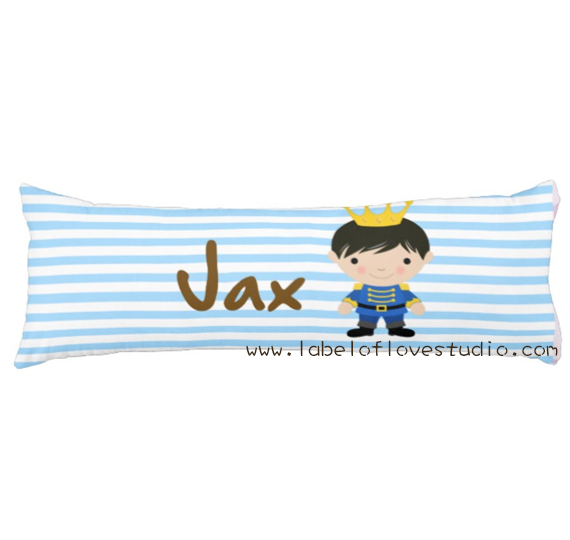 baby bean pillow Personalize-Handsome Prince Beansprout Pillow-baby husk singapore