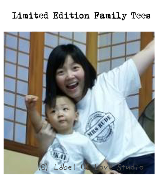 Personalized-Limited Edition Family Tees-with name Singapore