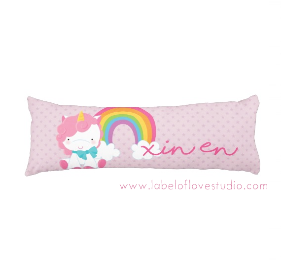 Personalize-Magical Unicorn Beansprout Pillow-baby husk singapore