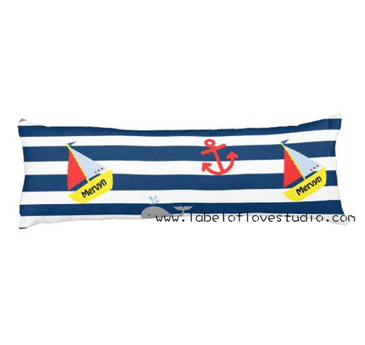 Personalize-Nautical Beansprout Pillow-baby husk singapore