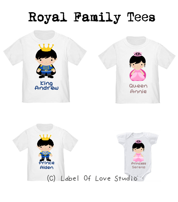 Personalized-Royal Family Tees-with name Singapore