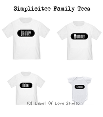 Personalized-Simplicitee Family Tees-with name Singapore