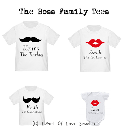 Personalized-The Boss Family Tees-with name Singapore