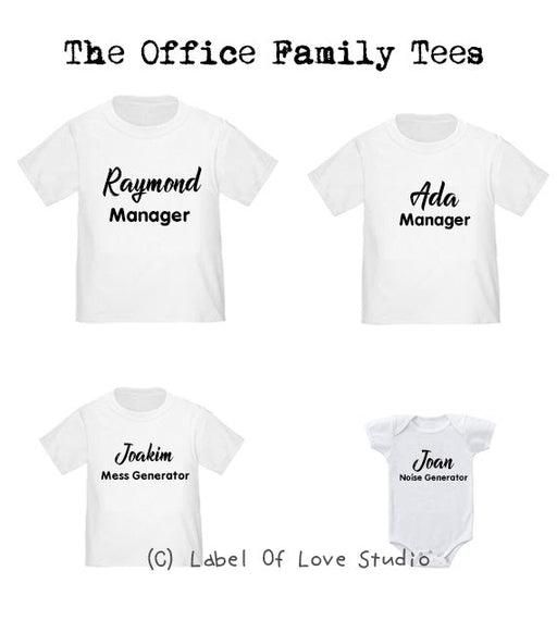 Personalized-The Office Family Tees-with name Singapore