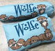 Personalized-baby-Cheeky Otter Bedding Set-kid pillow bolster beansprout Singapore