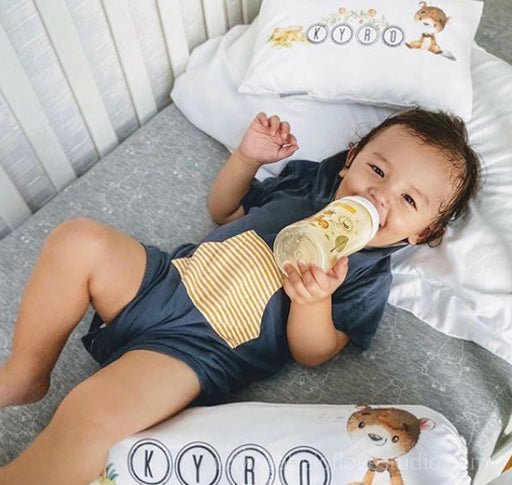 Personalized-baby-Forest Friends Bedding Set-kid pillow bolster beansprout Singapore