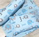 Personalized-baby-Happy Elephants in Blue Bedding Set-kid pillow bolster beansprout Singapore