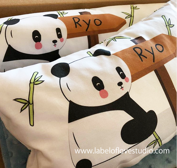 Personalized-baby-Paddy Panda Bedding Set-kid pillow bolster beansprout Singapore