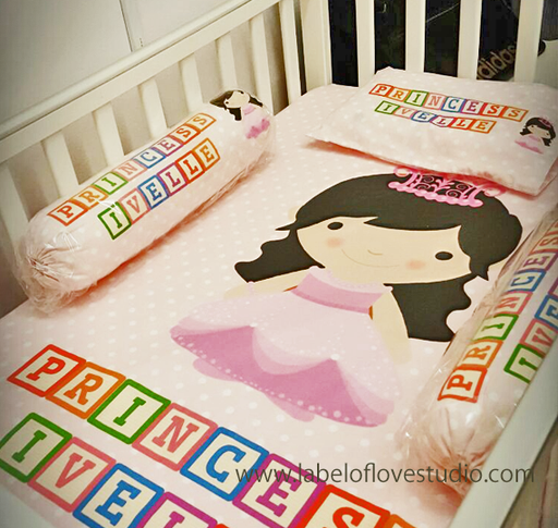 Personalized-baby-Princess Long Locks Bedding Set-kid pillow bolster beansprout Singapore