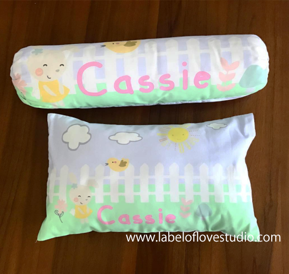 Personalized-baby-Spring Love Bedding Set-kid pillow bolster beansprout Singapore