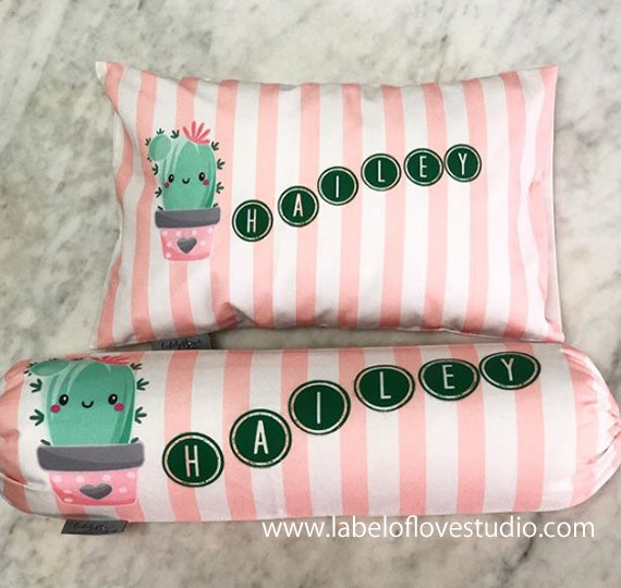 Personalized-baby-Spunky Cactus Bedding Set-kid pillow bolster beansprout Singapore