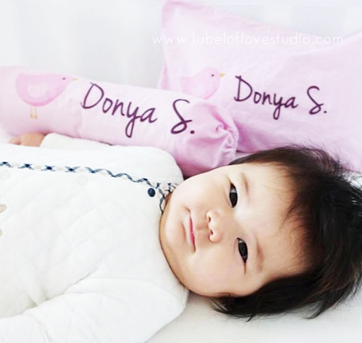 Personalized-baby-Sweet Pink Bird Bedding Set-kid pillow bolster beansprout Singapore