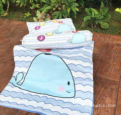 Personalized-baby-The Jolly Whale Bedding Set-kid pillow bolster beansprout Singapore