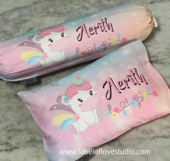 Personalized-baby-Unicorn Flight Bedding Set-kid pillow bolster beansprout Singapore