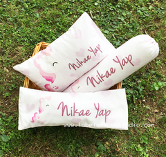 Personalized-baby-Unicorn Hearts Bedding Set-kid pillow bolster beansprout Singapore