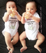 Twins romper- Personalized matching tees set-Singapore good things come in pairs