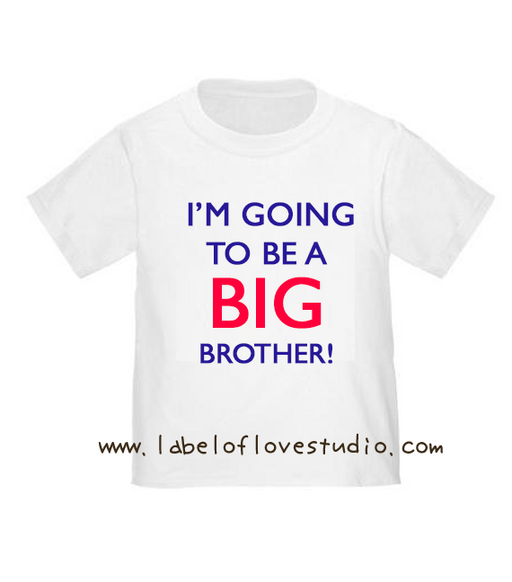 Personalized matching tees-I'm going to be a Big Bro Tee-Singapore