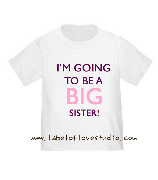 Personalized matching tees-I'm going to be a Big Sis Tee-Singapore