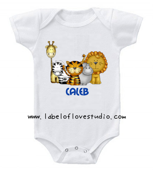 Personalized matching tees-Safari Animals-Singapore
