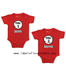 Personalized matching tees-Twin 1 Twin 2 romper/ tee set-Singapore