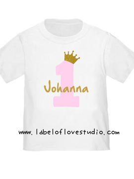 Pink Princess Birthday Romper/ Tee