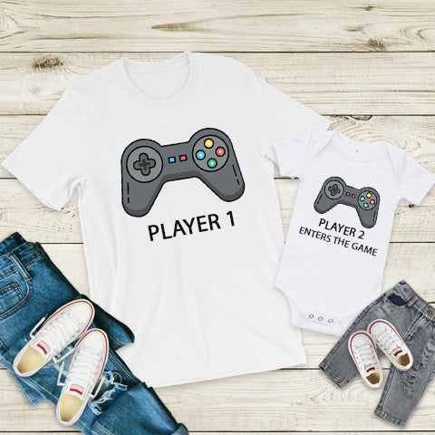 Gamer Player Father and Son Set