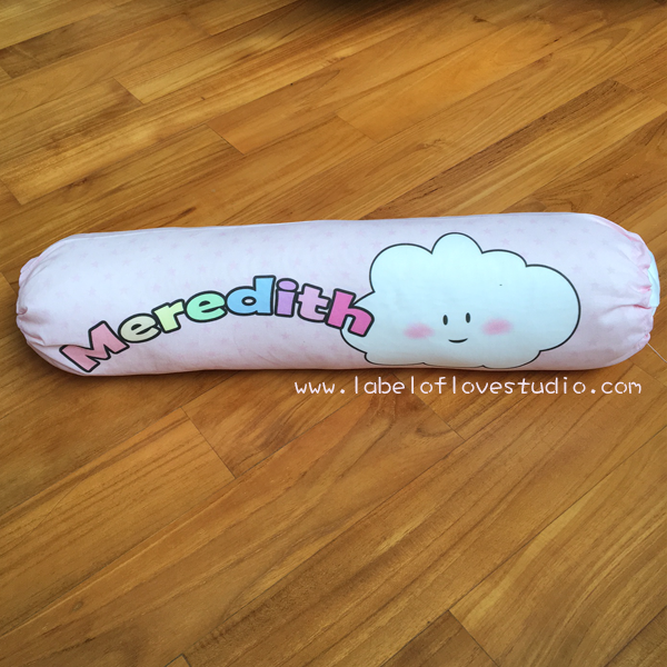 Puffy Cloud Personalized Bolster