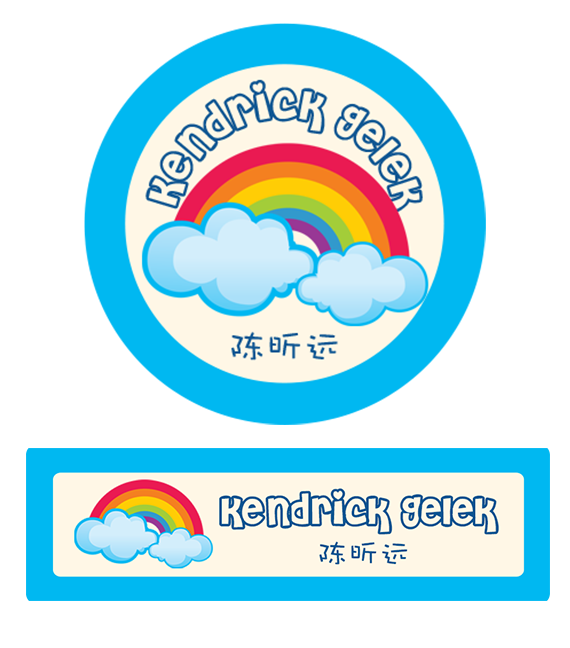 Rainbow Iron On Labels — Label of Love Studio